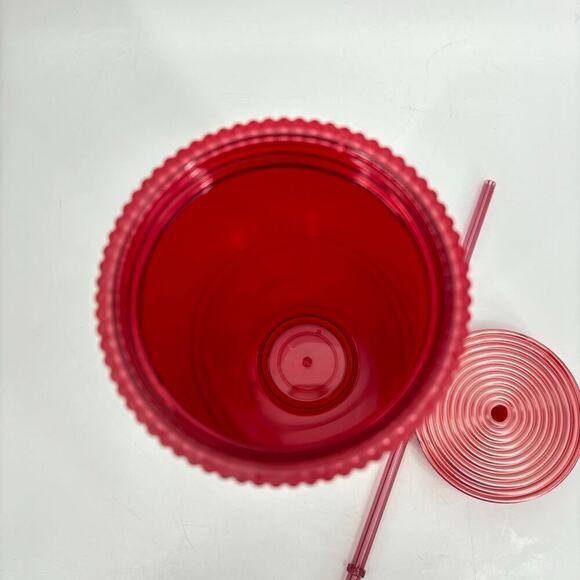 Starbucks 2022 Cold Cup Tumbler 24 oz Pink Pearl Shimmer Shell Mermaid Scales - Picture 5 of 7